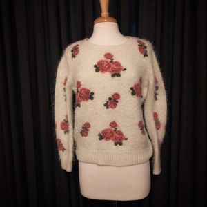 Forever 21 classic roses sweater